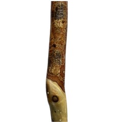 Vintage Hand Carved Natural 37” Walking Stick/ Cane Two Tone Wood