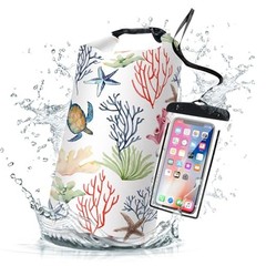 Dry Bag Waterproof for Women Men Roll Top Lightweight Dry Storage and 5L Coral