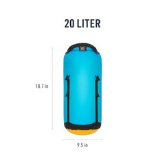 Sea to Summit eVac Ultra-Lightweight Compression Dry Bag, Atoll Blue 20 Liter