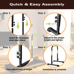Walking Pad Handle Bar Only, Compatible with Walking Pads 24.4” Wide, Adjustabl