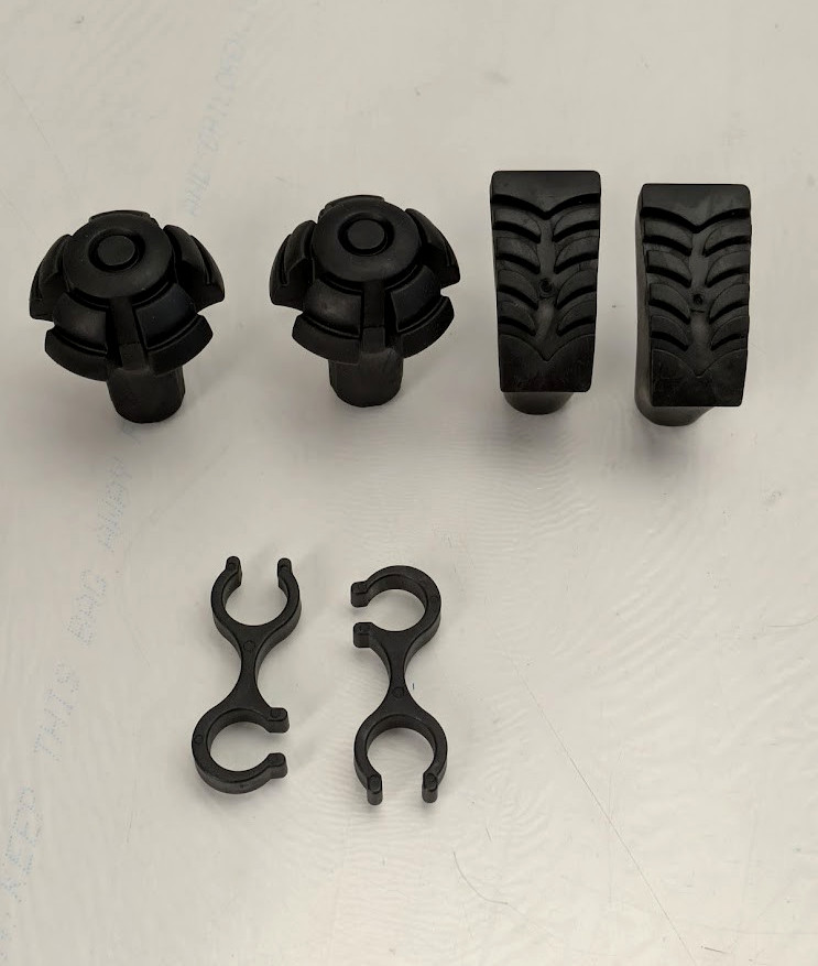 Lot of 6 Trekking Poles Ski Accessories Set Connector, Stick Tips Replacements