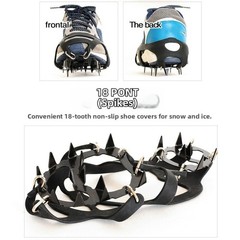Steel 18 Teeth Ice Spikes For Shoes Hiking Climbing Anti Slip Snow Traction