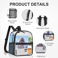 Clear Backpack Stadium Approved 12X11x6, Waterproof Clear Bag Stadium