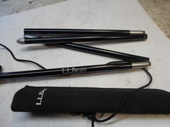 LL Bean fold up hiking trekking pole + case