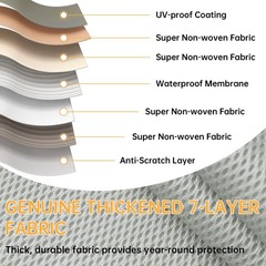 RV Covers for Travel Trailers, 22-24ft Heavy Duty Camper Cover, 7 Layers Extr…