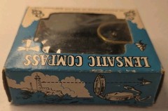 Vintage Engineer Lensatic Pocket Field Compass Black Original Box Instructions