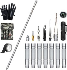 Trekking Pole Multitool 15 in 1 Survival Spear Knife
