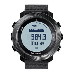 NORTH EDGE Apache-D Outdoor Adventure Watch for Men, Free Nylon Black Black