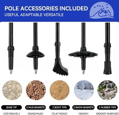 Trekking Poles Collapsible Hiking Poles – 2 Pack Adjustable Aluminum Hiking Stic