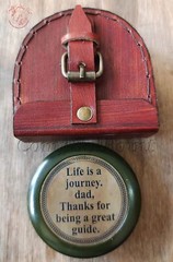 Poem Pocket Compass with Life is A Journey Engraved II (Antique Military Comm…