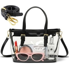 Clear Bag for Stadium Events, Stadium Approved Clear Crossbody Bag, Clear Black