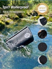 IPX7 Waterproof Fanny Pack with Magnetic One-Hand Closure, Durable 2.5L Black