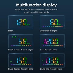 Heads Up Display M23 Color, GPS Digital Speedometer MPH for All Cars, Car