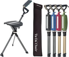 Ta-Da Chair Series 2 PRO, Portable Trekking Hiking Pole, Folding Walking Stic…