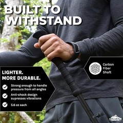 Trekking Poles – Carbon Black Ultralight Ultralight Carbon Fiber Eva Grip