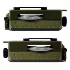 CAMTOA Professional Multifunction Military Army Metal Sighting Compass Green