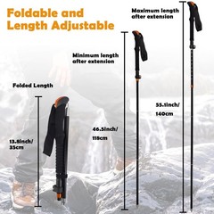 Foldable Wading Staff Water Depth Safety Warning Sign Coated Stainless Steel Cor