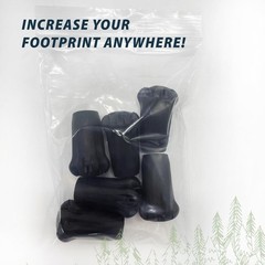6-Pack Rubber Trekking Pole Tips for Enhanced Outdoor Grip and Stability