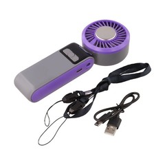 2400mAh Battery USB Rechargeable Handheld Fan with Digital Display 100 Speed