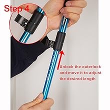 Lightweight Collapsible Trekking Pole – 7075 Aluminum Adjustable Walking Stick