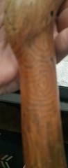 Natural Twisted Wood Hiking Stick – Handmade-Painted Design Initialed Look Read