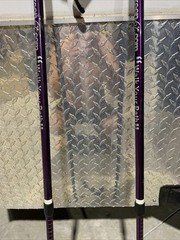 Keenfit 2-Piece Fitness Walking Poles Purple Extra Feet Tips Adjustable