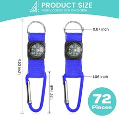 36 Pcs Mini Compass Keychains Aluminum RustResistant for Outdoor Adventure