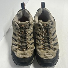 Merrell Moab Ventilator Low Mens 8.5 Beige Mid Hiking Trail Boots Shoes