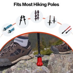 Hiking Pole Tips, 4Pcs, Rubber, Wear & Tear Resistant, for Trekking Poles, Wa…