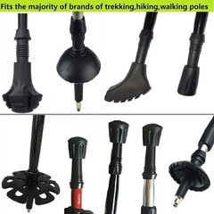 Trekking Poles Tips, Rubber Hiking Sticks End Caps Protectors Accessorie Fit …