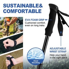 Hiking Poles 2 Pack, Aircraft-Aluminum Alloy Trekking Poles for Hiking, Adjus…