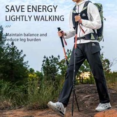 AONIJIE Lightweught Hiking Poles Stretchable Walking Stick 7075 Aluminum Alloy