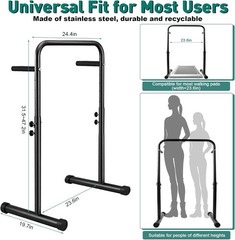 Walking Pad Handle Bar Only – Adjustable Heights Walking Pad Handrail for Differ