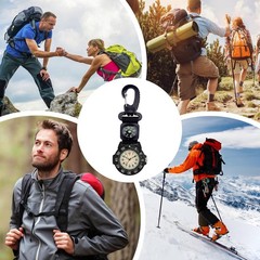 Wristwatch with for Men, Sports Watch with Carabiner, Waterproof, Glows in D…