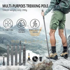 Multi-Functional Hiking Stick Tactical Hiking Pole-Tool Equipment Hiking Pole US