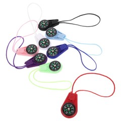 20 Pcs Compass Survival for Camping Lanyard Slider (mixed Colors) 20pcs Compact