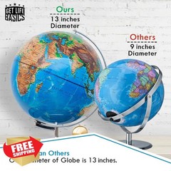 GET LIFE BASICS 13″ Light Up Globe Constellations Compass