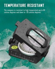 Multifunctional Tactical Survival Military Compass with Lanyard & Pouch | Wat…