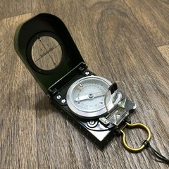 Vintage Chinese Army PLA Model 80 ZBZ 40 Lensatic Field Compass & Leather Pouch