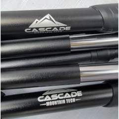2 Cascade Mountain Tech Folding Trekking Poles Aluminum Cork Grip Hiking Sticks