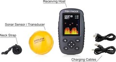 Portable Rechargeable Fish Finder Wireless Sonar Sensor Fishfinder Depth Locator