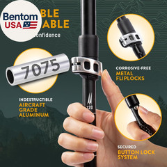Premium Foldable Hiking Poles by USA Brand – Adjustable, Lightweight Trekking Po