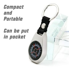 Keychain Pocket Compass Equipment 2 Pack Key Ring Military Survival Magnetic Min
