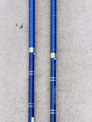 Set of Trekology Folding Trekking Poles 110-130CM Blue W/Bag – 11J