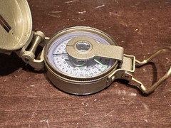 Vintage Lensatic Compass Liquid Filled Military Style Works