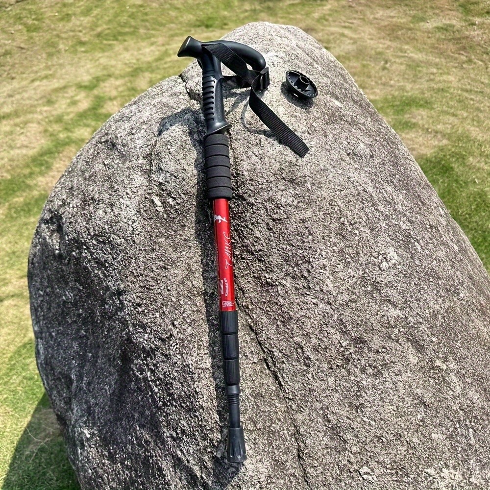 Aluminum Alloy Trekking Pole Anti Shock Adjustable Hiking Walking Stick 1PC