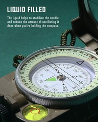 Eyeskey Tactical Survival Compass with Lanyard & Pouch | Waterproof & Impact …