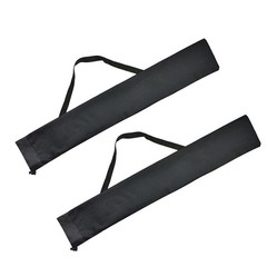 2Pcs Hiking Pole Storage Pouch Black Oxford Cloth Walking Stick Carrying Bag