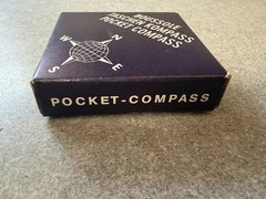 Vintage Hoffritz Brass Pocket Compass w/ Original Box – Made in Western Germany