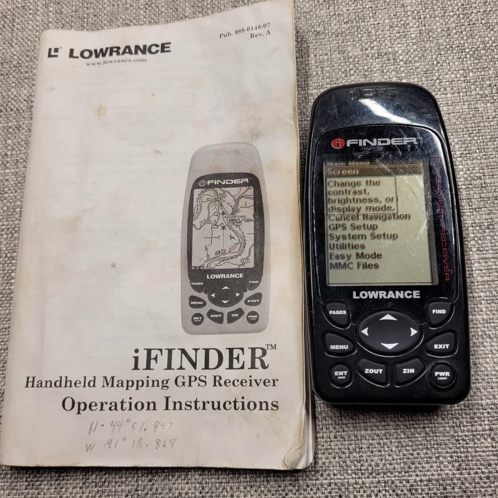 LOWRANCE iFINDER 12 Channel Receiver GPS With Manual Tested works!